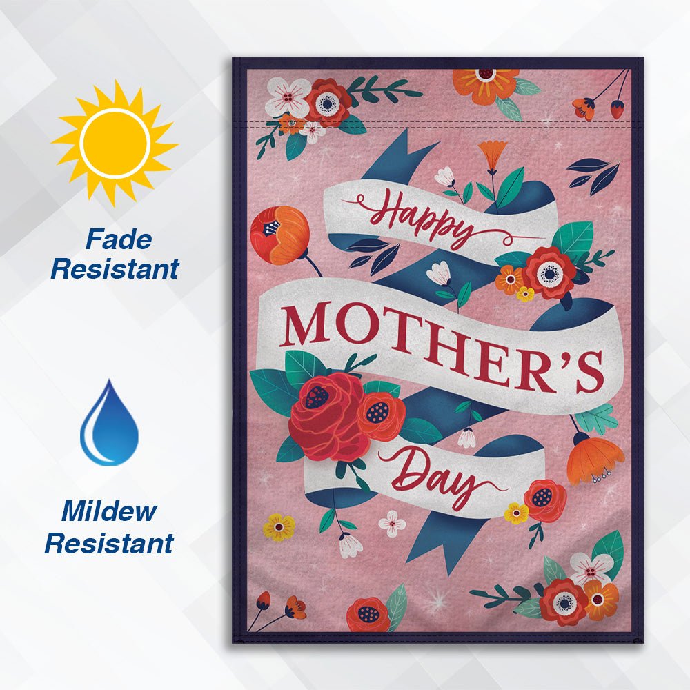 H&G Studios Happy Mother's Day (Pink) 12x18in Garden Flag - Flags Importer