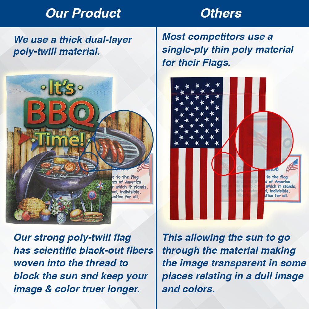 H&G Studios It's BBQ Time 12x18in Garden Flag - Flags Importer