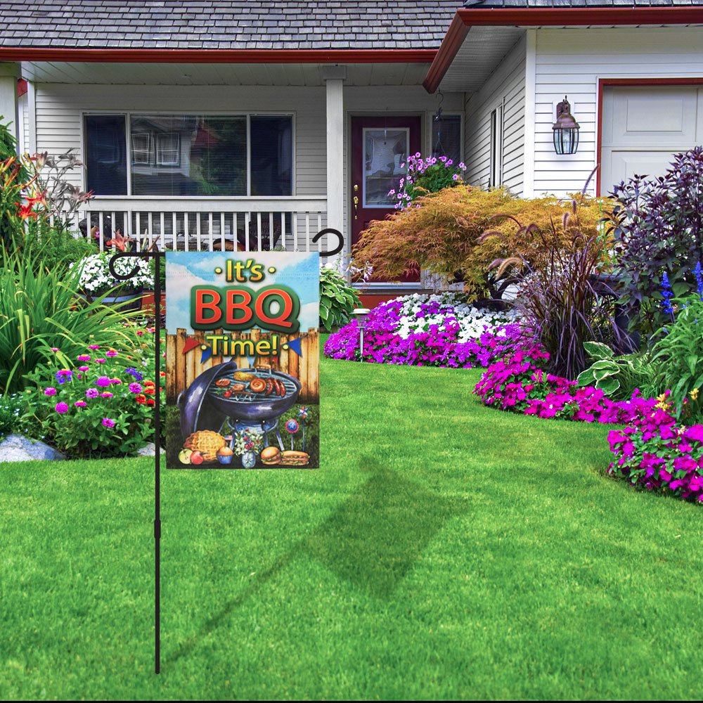 H&G Studios It's BBQ Time 12x18in Garden Flag - Flags Importer