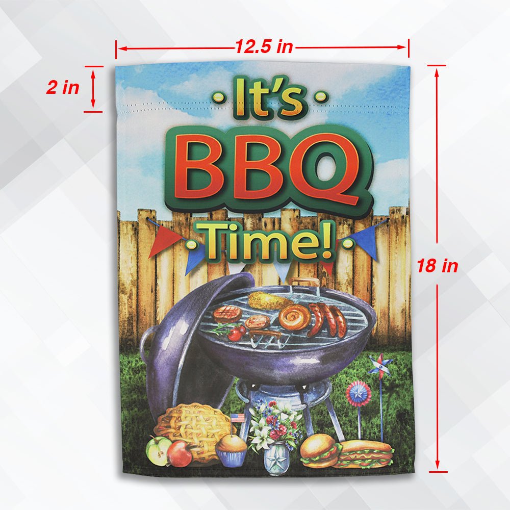 H&G Studios It's BBQ Time 12x18in Garden Flag - Flags Importer