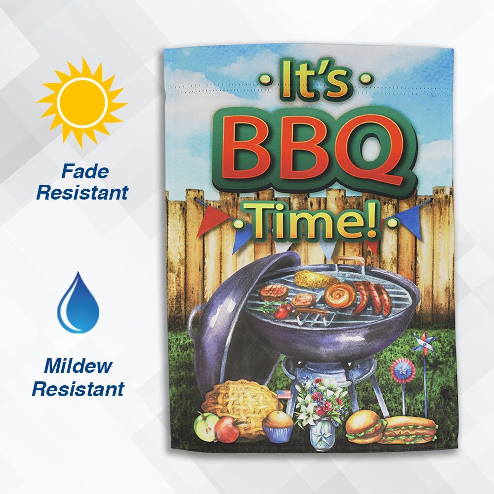 H&G Studios It's BBQ Time 12x18in Garden Flag - Flags Importer