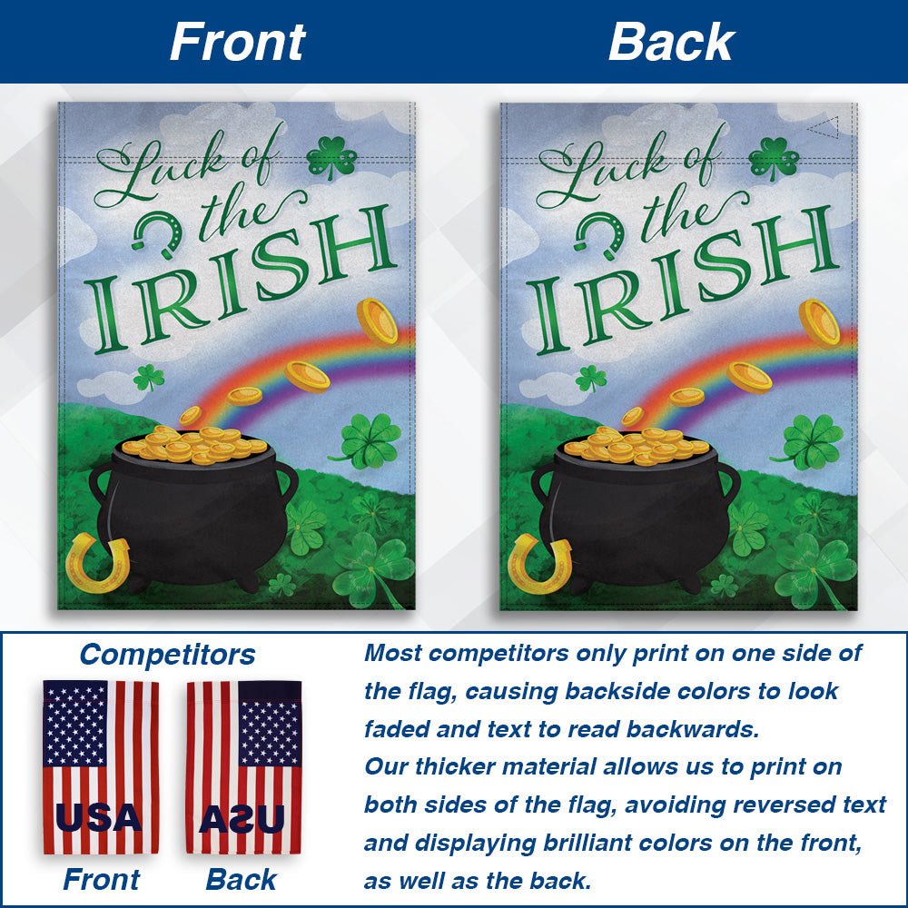 H&G Studios Luck of the Irish 12x18in Garden Flag - Flags Importer