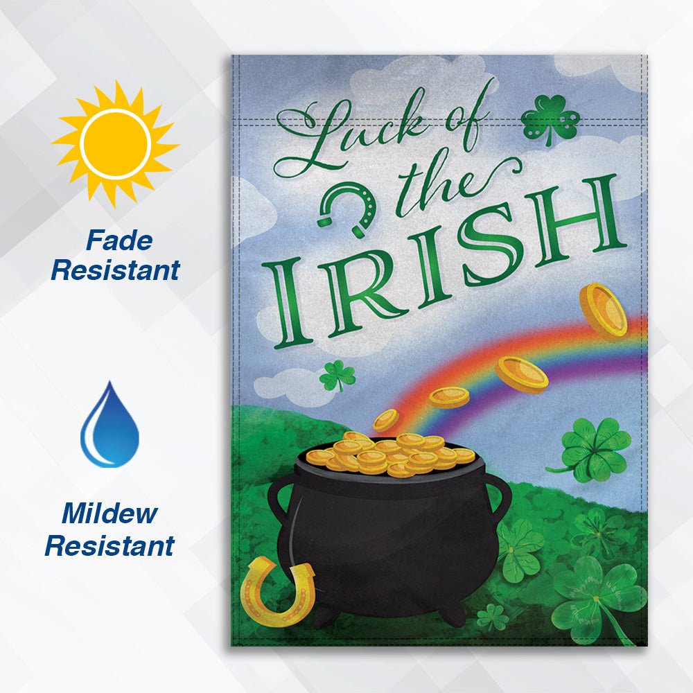 H&G Studios Luck of the Irish 12x18in Garden Flag - Flags Importer