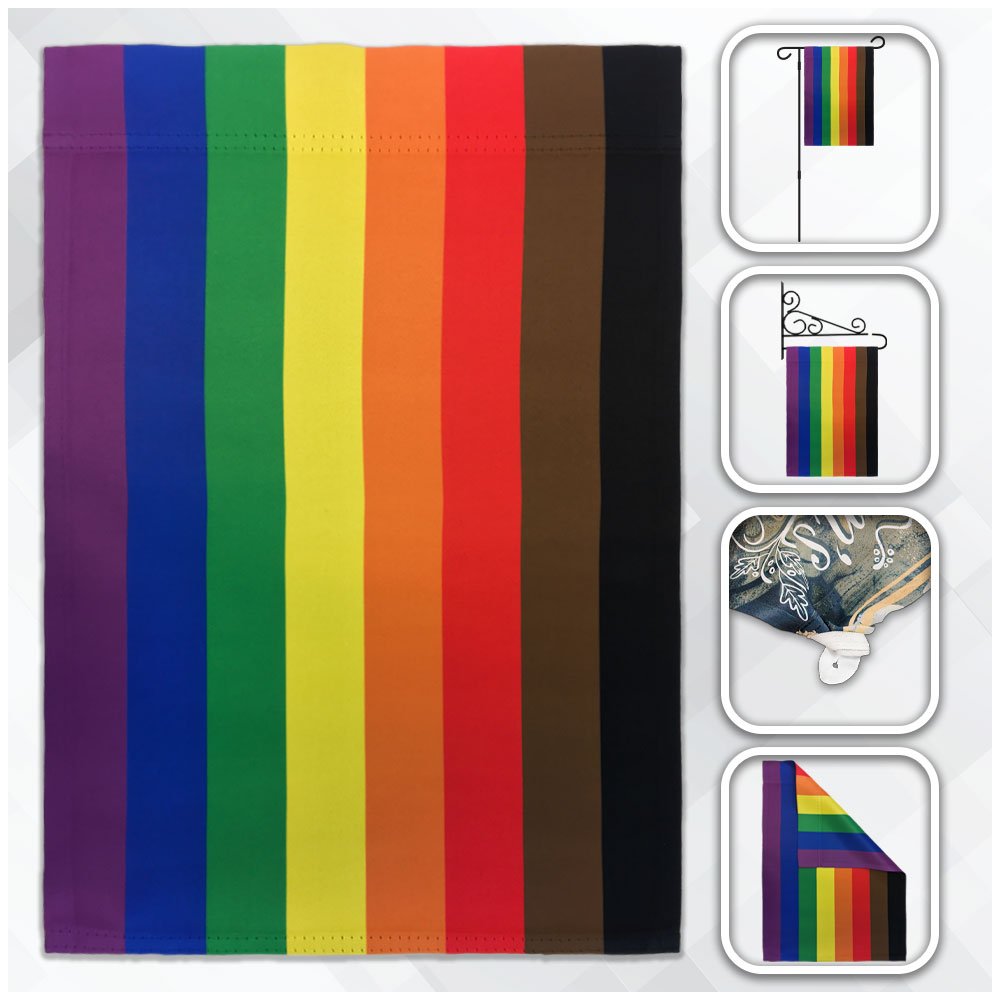 H&G Studios Philly Rainbow 12x18in Garden Flag - Flags Importer