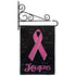 H&G Studios Pink Ribbon (Black) 12x18in Garden Flag - Flags Importer