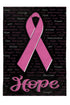 H&G Studios Pink Ribbon (Black) 12x18in Garden Flag - Flags Importer