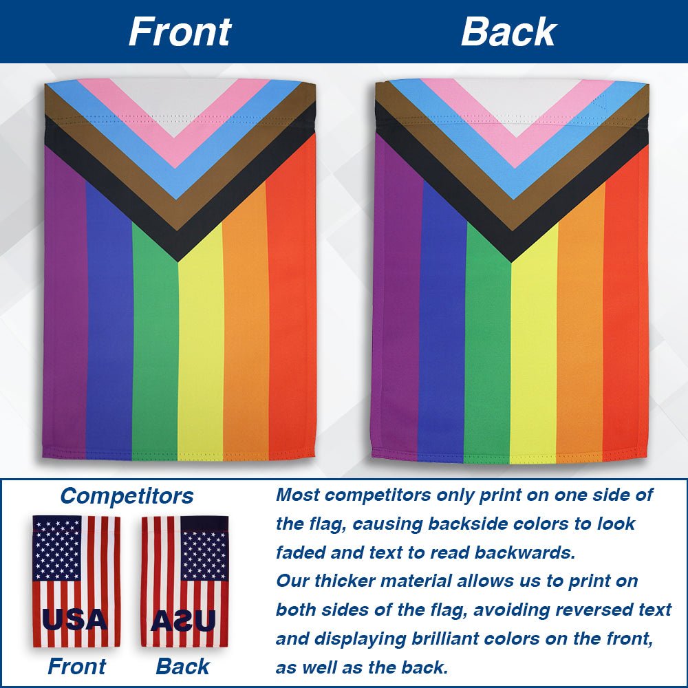 H&G Studios Progress Pride 12x18in Garden Flag - Flags Importer