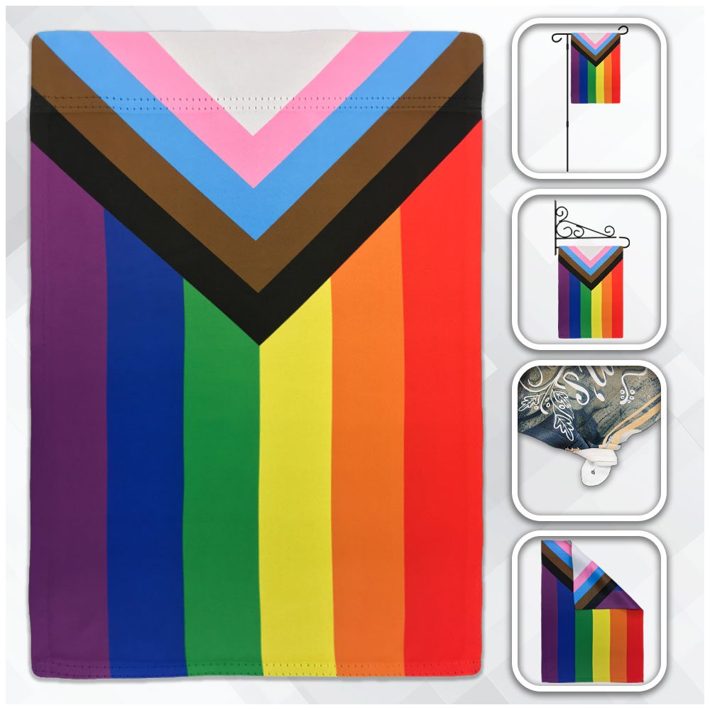 H&G Studios Progress Pride 12x18in Garden Flag - Flags Importer