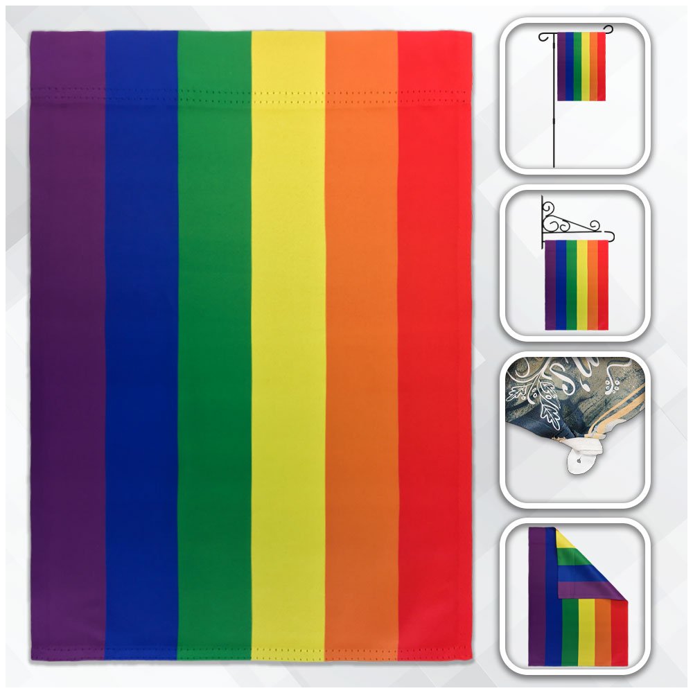 H&G Studios Rainbow 12x18in Garden Flag - Flags Importer