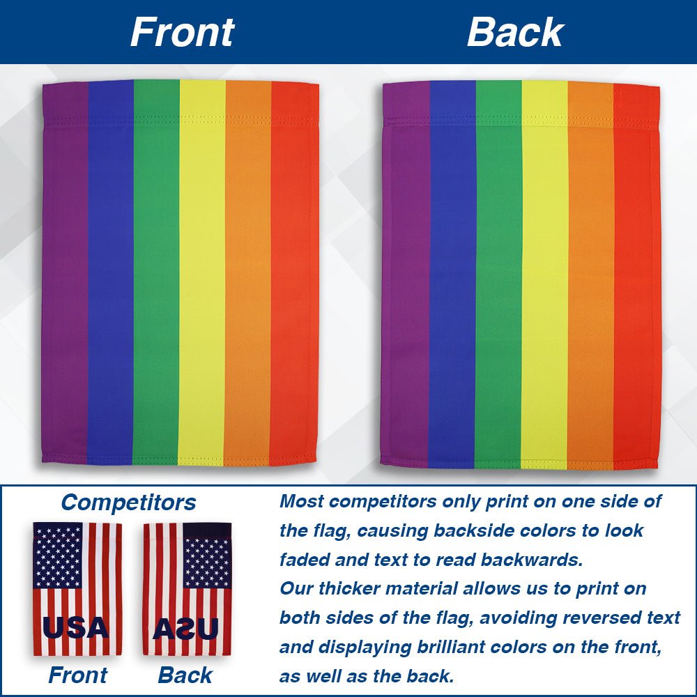 H&G Studios Rainbow 12x18in Garden Flag - Flags Importer