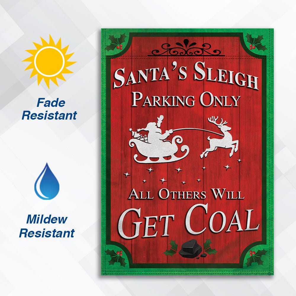 H&G Studios Santa's Parking 12x18in Garden Flag - Flags Importer