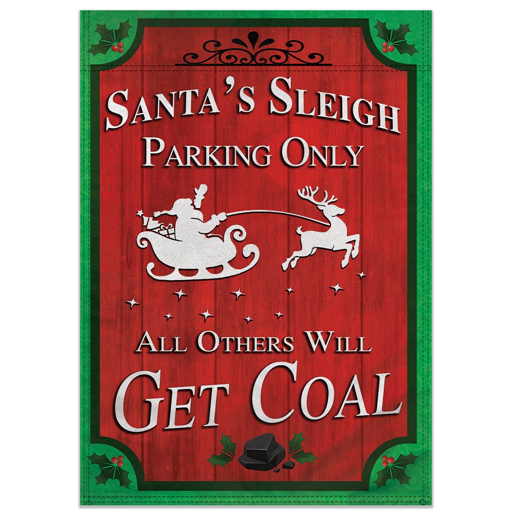 H&G Studios Santa's Parking 12x18in Garden Flag - Flags Importer