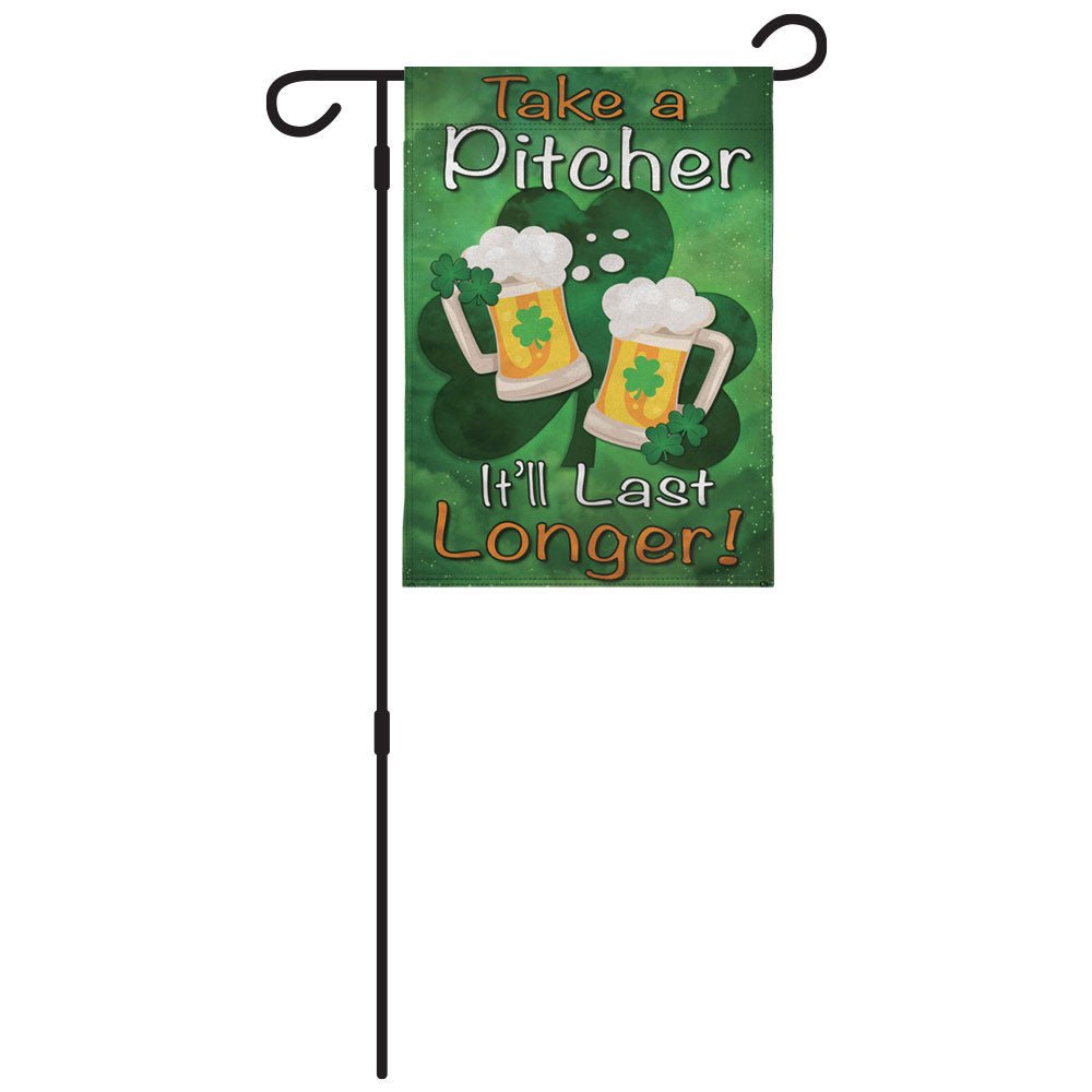 H&G Studios Take a Pitcher (St. Patrick's Day) 12x18in Garden Flag - Flags Importer