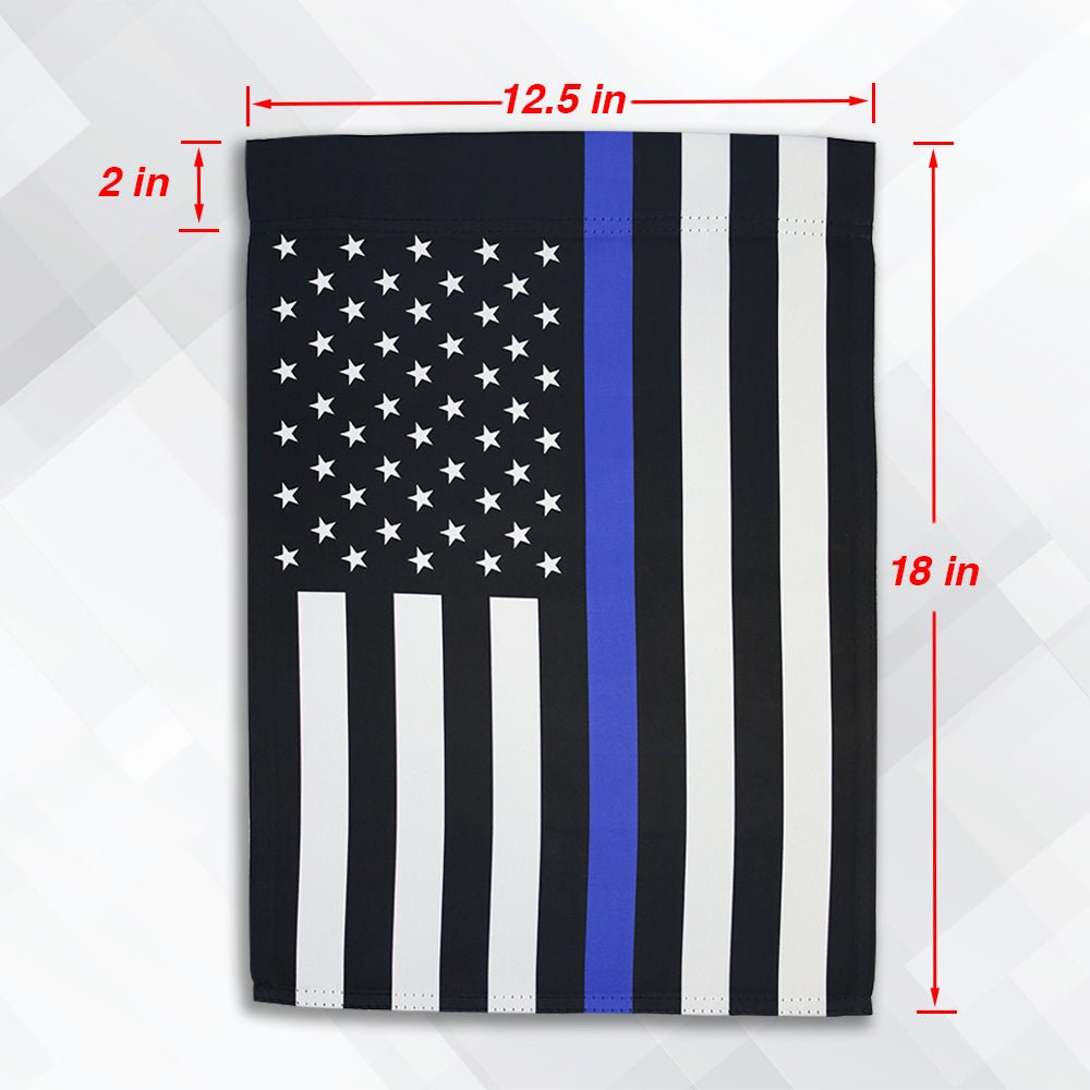 H&G Studios Thin Blue Line 12x18in Garden Flag - Flags Importer