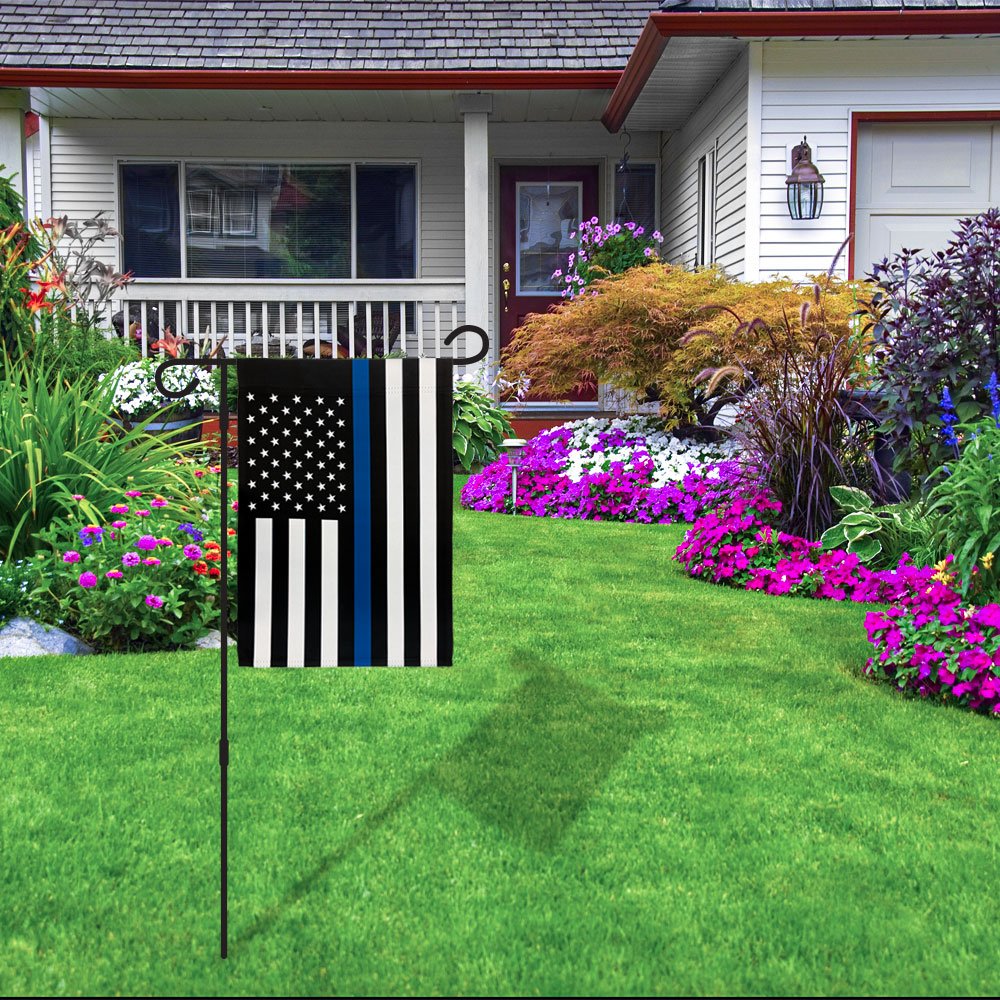 H&G Studios Thin Blue Line 12x18in Garden Flag - Flags Importer