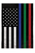 H&G Studios Thin Blue/Green/Red Line 12x18in Garden Flag - Flags Importer