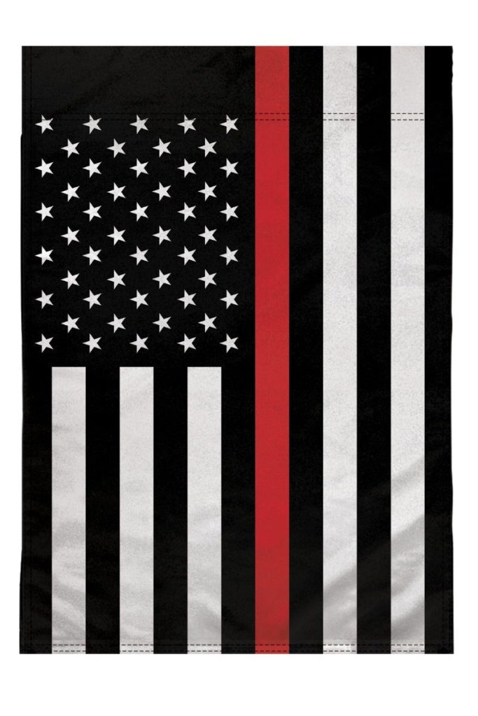 H&G Studios Thin Red Line 12x18in Garden Flag - Flags Importer