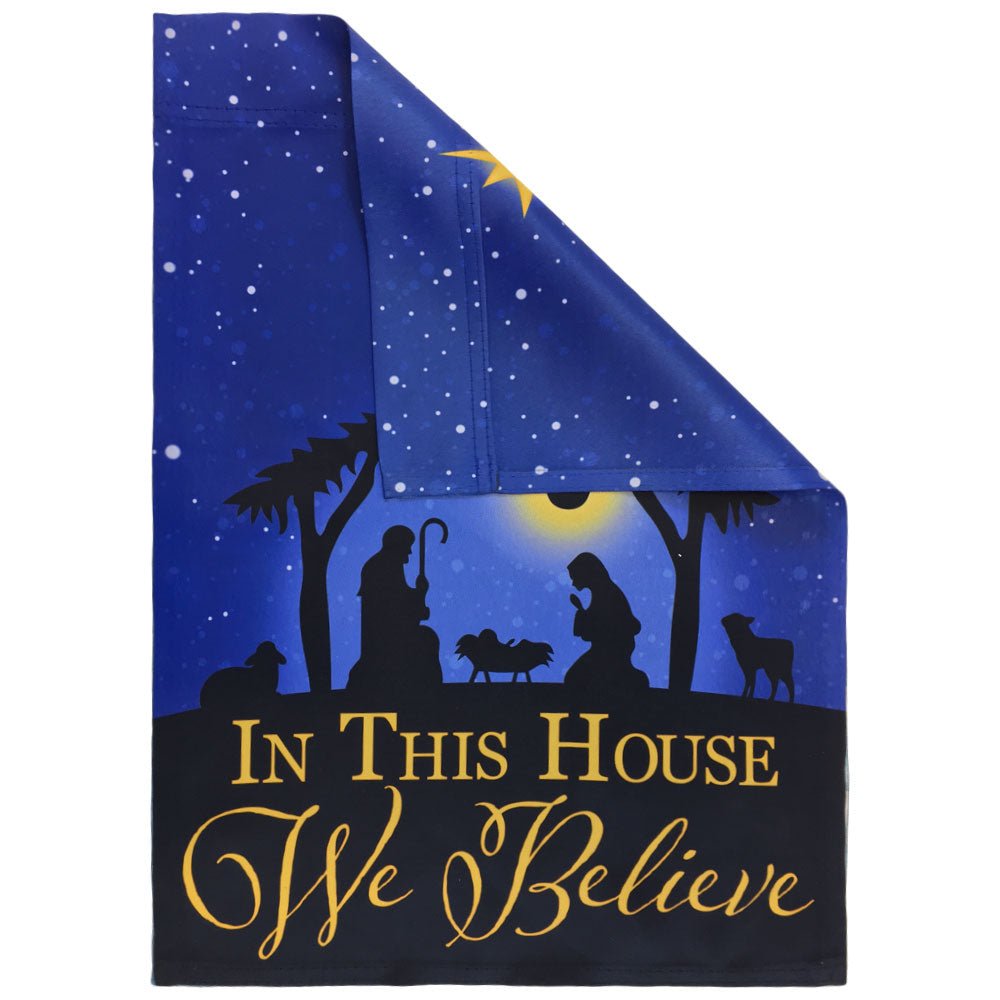 H&G Studios We Believe (Manger) 12x18in Garden Flag - Flags Importer