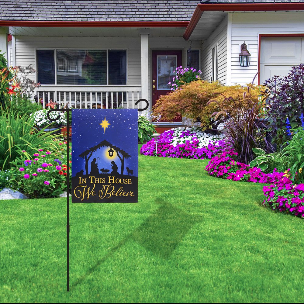 H&G Studios We Believe (Manger) 12x18in Garden Flag - Flags Importer