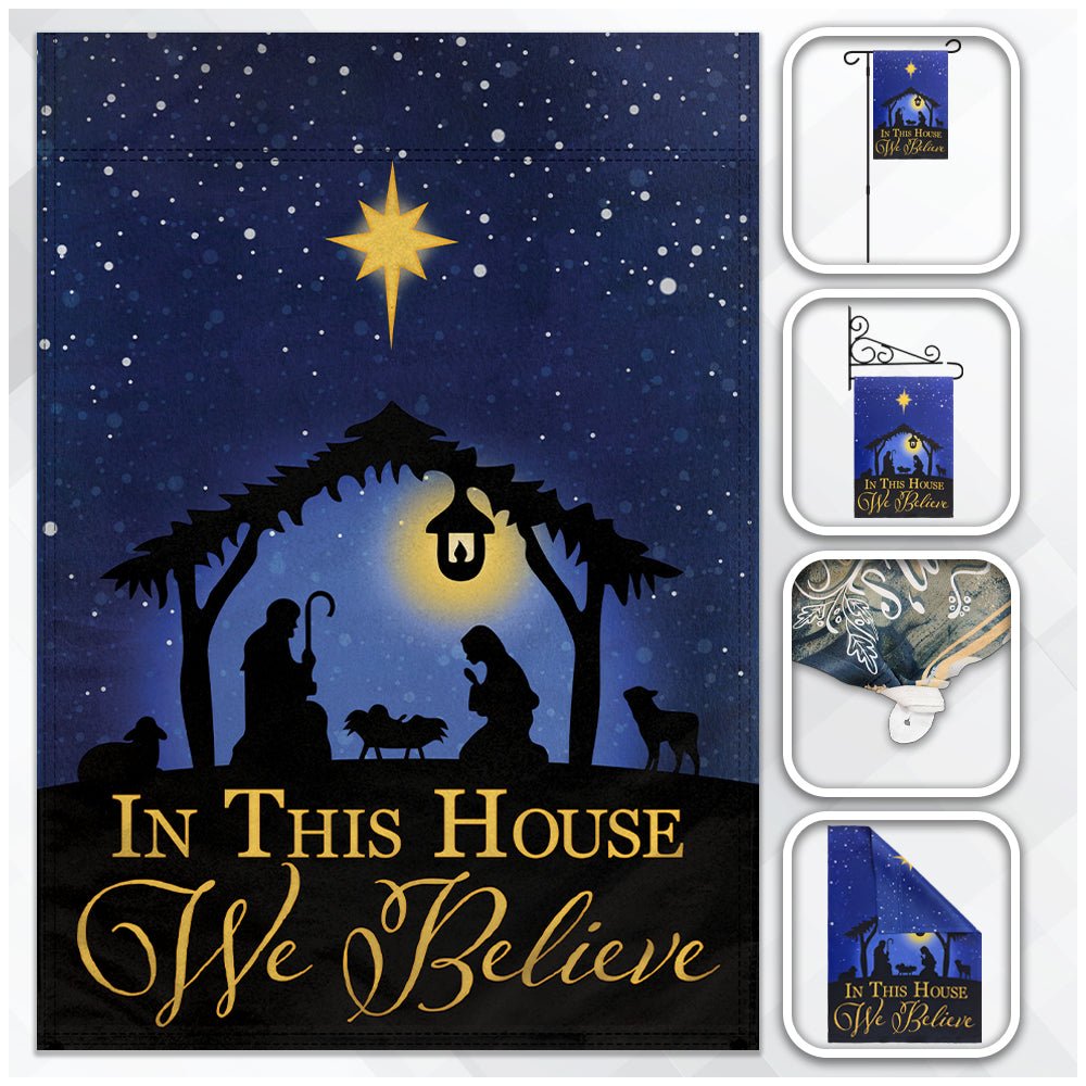 H&G Studios We Believe (Manger) 12x18in Garden Flag - Flags Importer