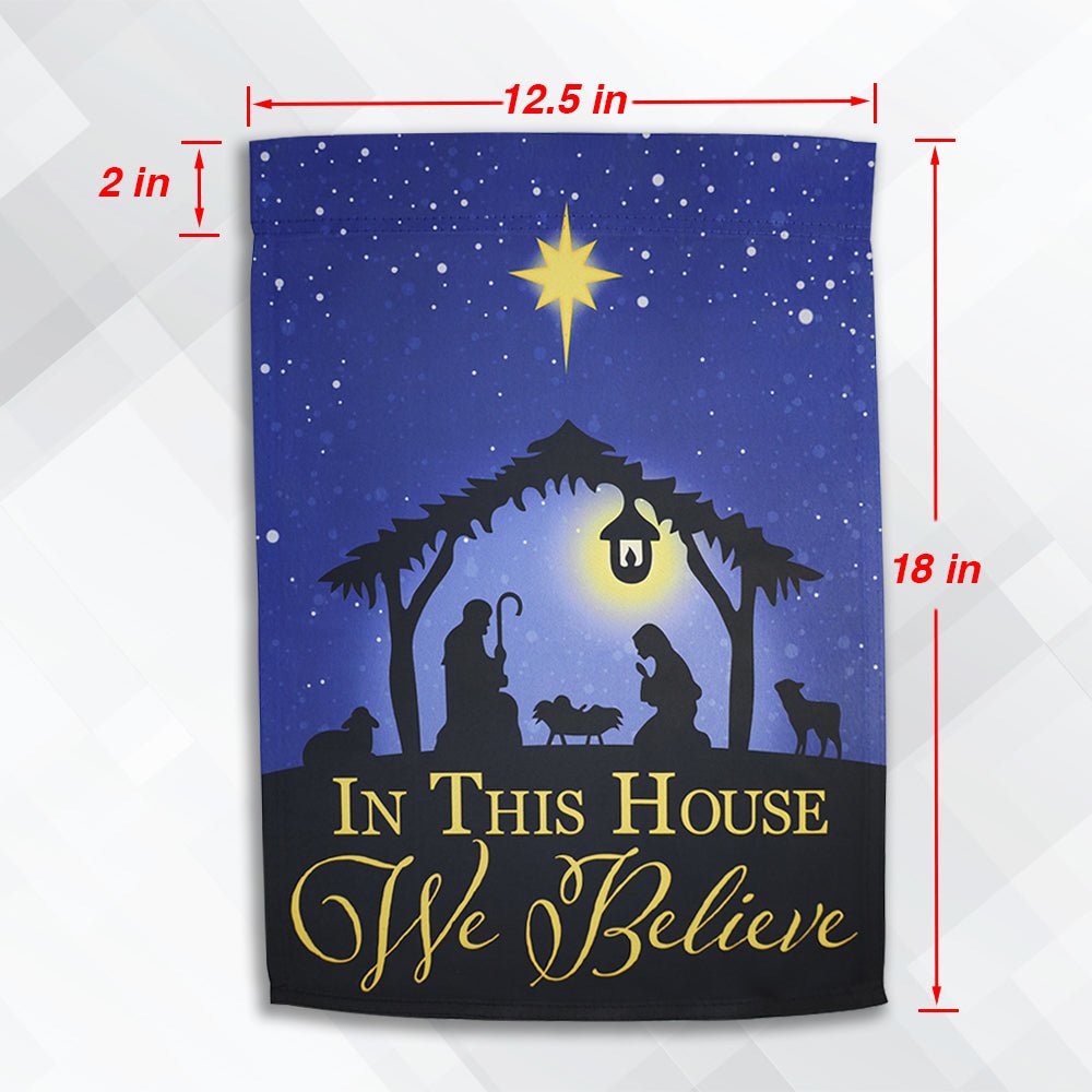 H&G Studios We Believe (Manger) 12x18in Garden Flag - Flags Importer