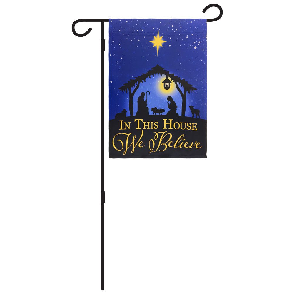 H&G Studios We Believe (Manger) 12x18in Garden Flag - Flags Importer