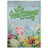 H&G Studios Welcome (Spring Flowers) 12x18in Garden Flag - Flags Importer