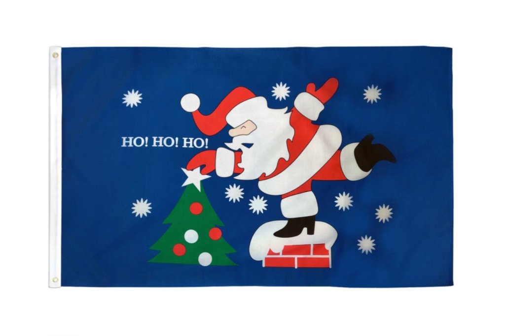 Ho Ho Ho Santa Flag 3x5ft Poly - Flags Importer