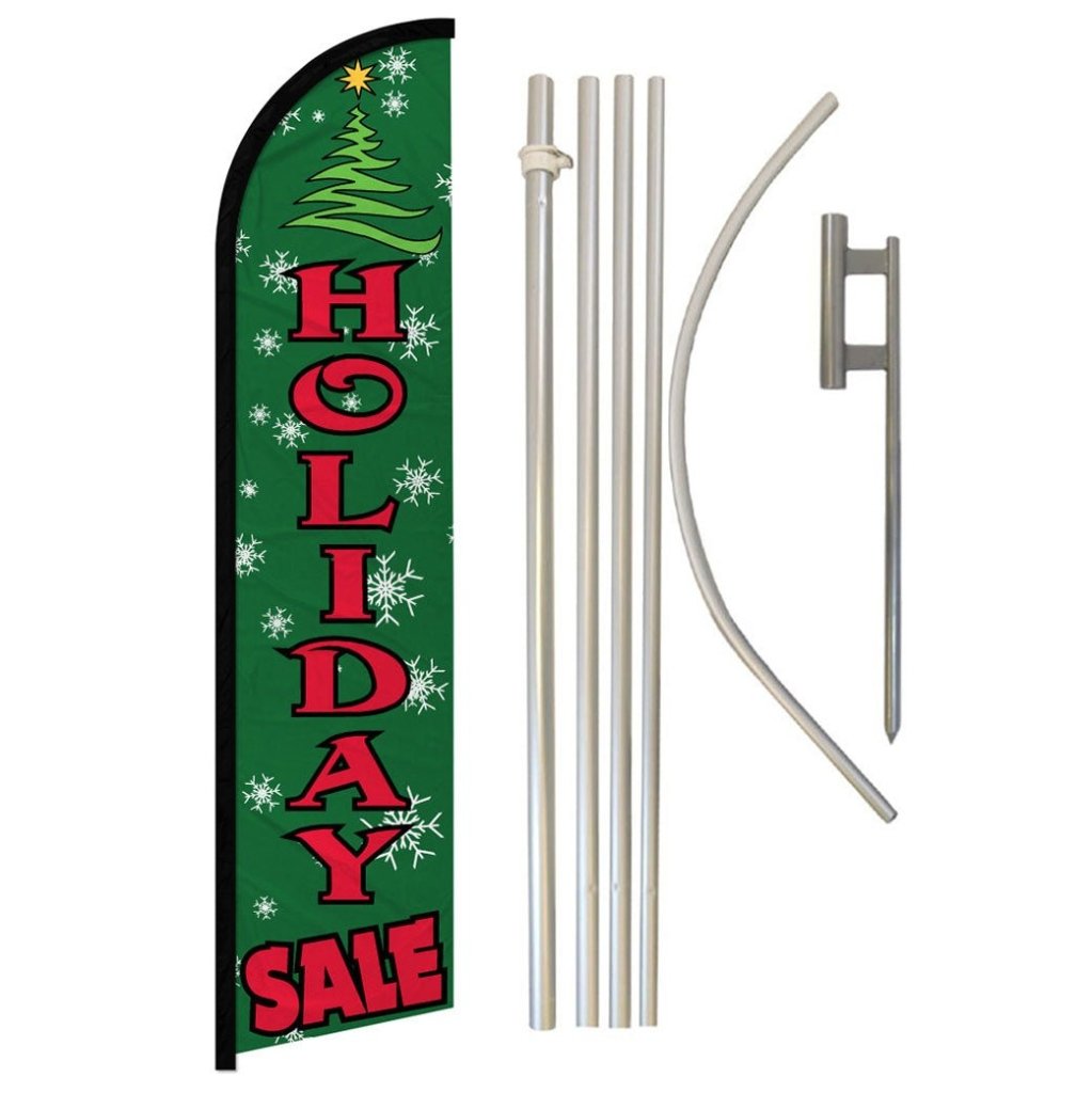 Holiday Sale Windless Banner Flag & Pole Kit - Flags Importer