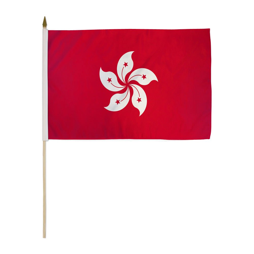 Hong Kong 12x18in Stick Flag - Flags Importer