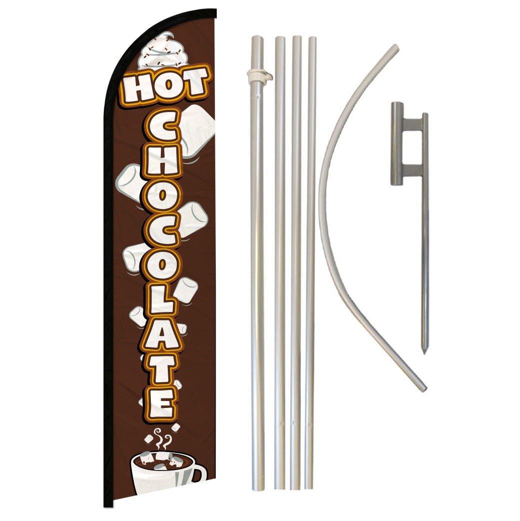 Hot Chocolate Windless Banner Flag & Pole Kit - Flags Importer