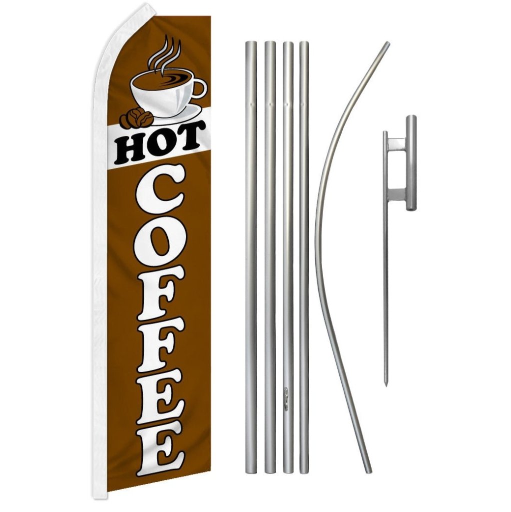 Hot Coffee Super Flag & Pole Kit - Flags Importer