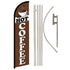 Hot Coffee Windless Banner Flag & Pole Kit - Flags Importer