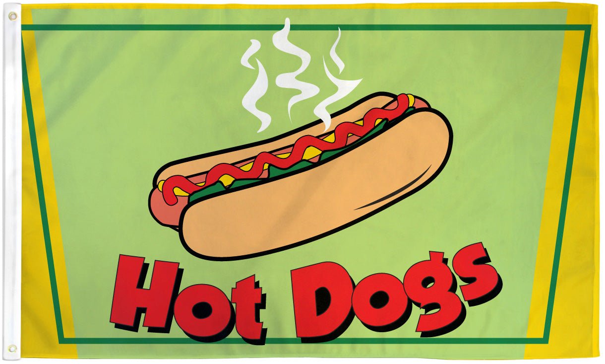 Hot Dogs Flag 3x5ft Poly - Flags Importer