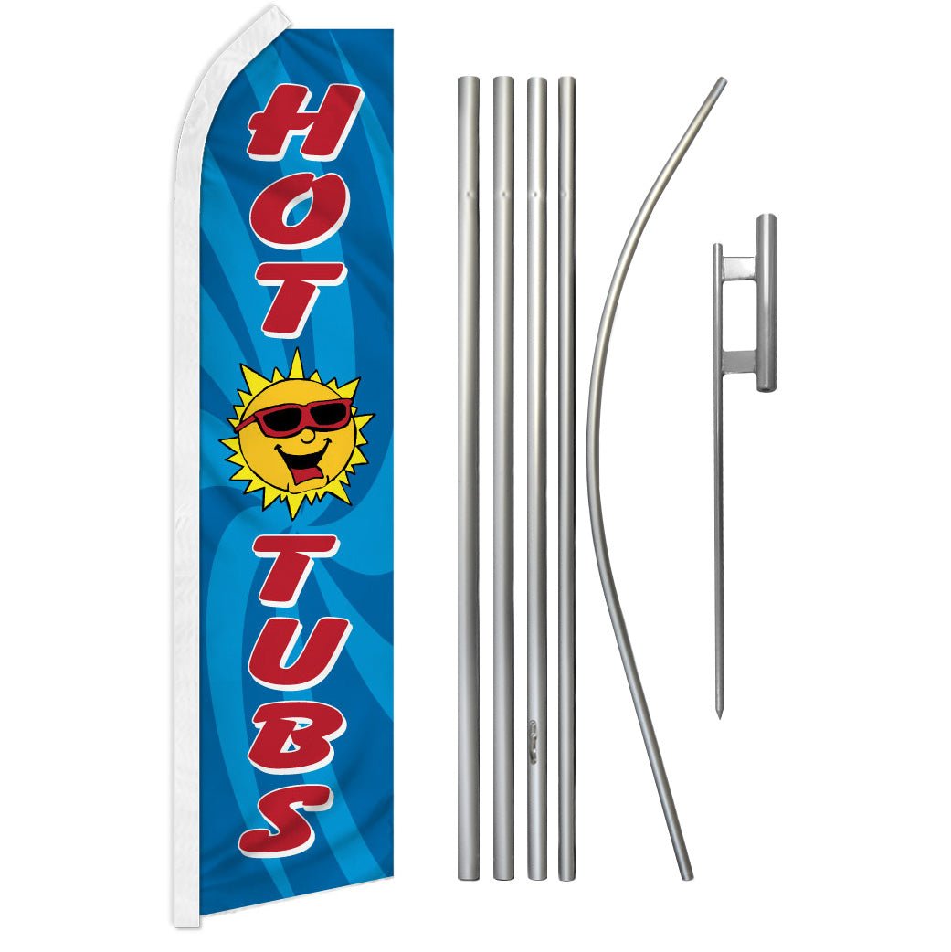 Hot Tubs Super Flag & Pole Kit - Flags Importer