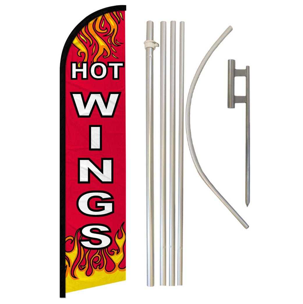 Hot Wings Windless Banner Flag & Pole Kit - Flags Importer