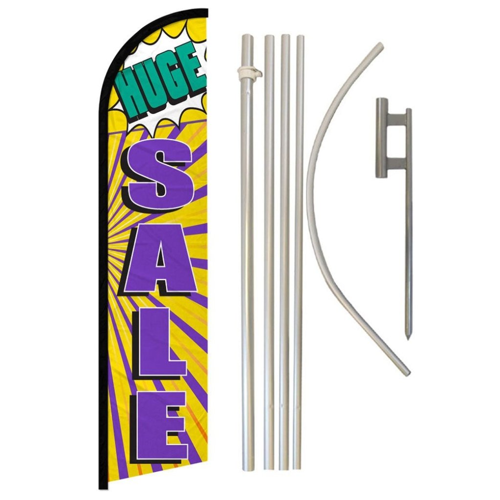 Huge Sale Windless Banner Flag & Pole Kit - Flags Importer