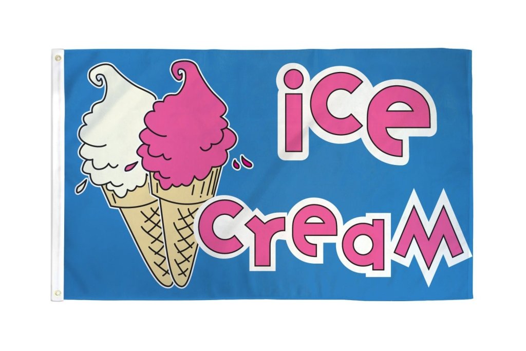 Ice Cream Flag 3x5ft Poly - Flags Importer