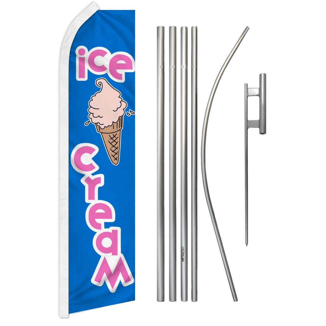 Ice Cream Super Flag & Pole Kit - Flags Importer