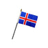 Iceland 4x6in Stick Flag - Flags Importer