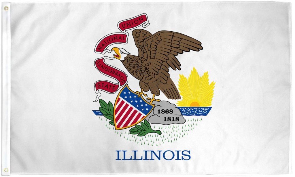 Illinois Flag 3x5ft Poly - Flags Importer