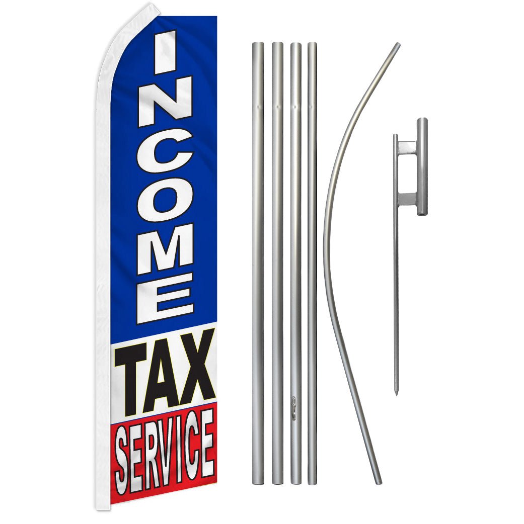 Income Tax Service Super Flag & Pole Kit - Flags Importer