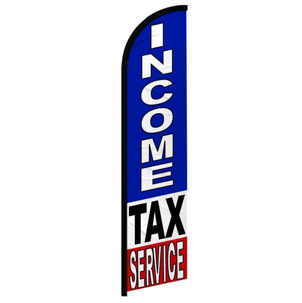 Income Tax Service Windless Banner Flag - Flags Importer