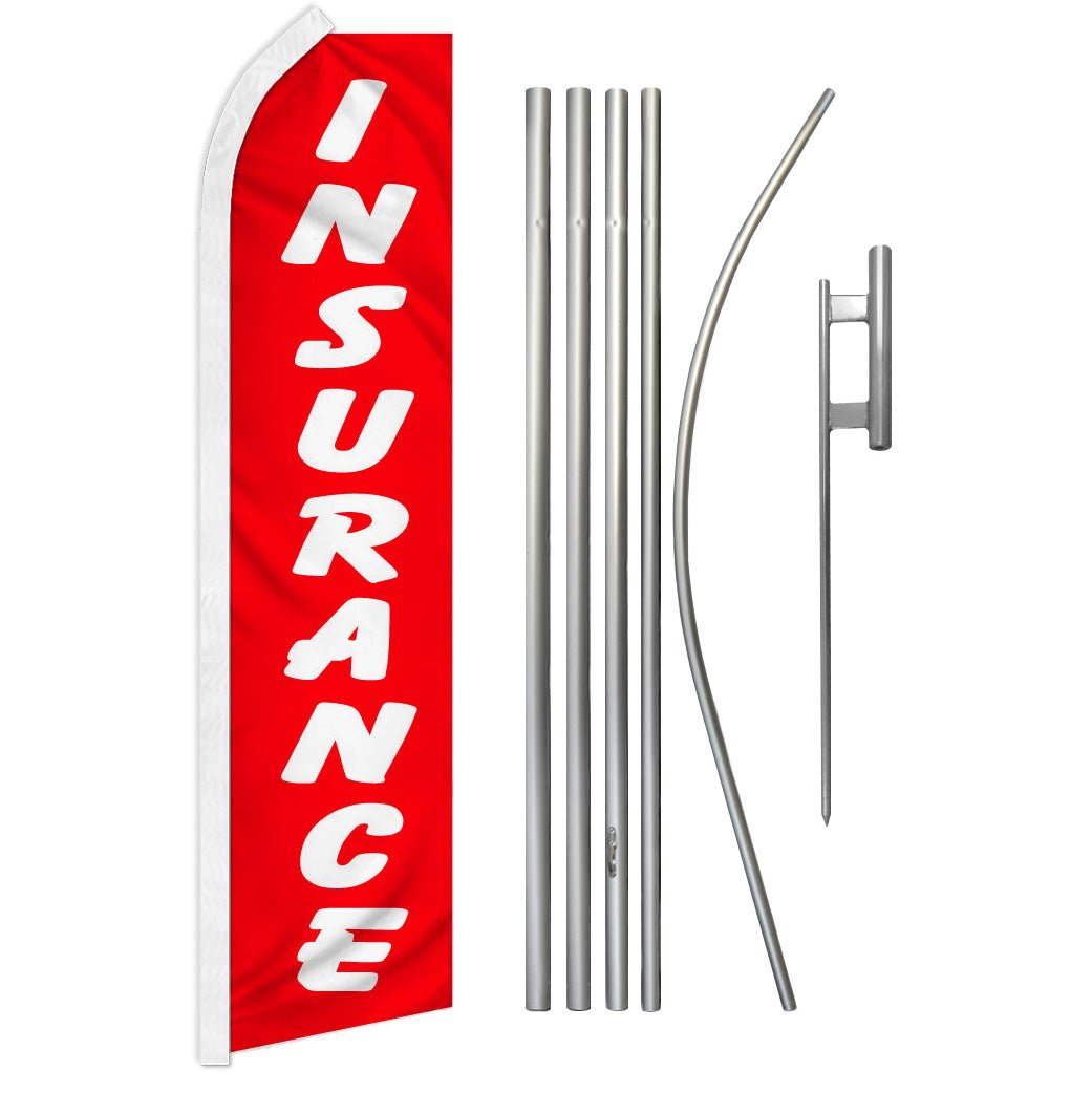 Insurance Super Flag & Pole Kit - Flags Importer