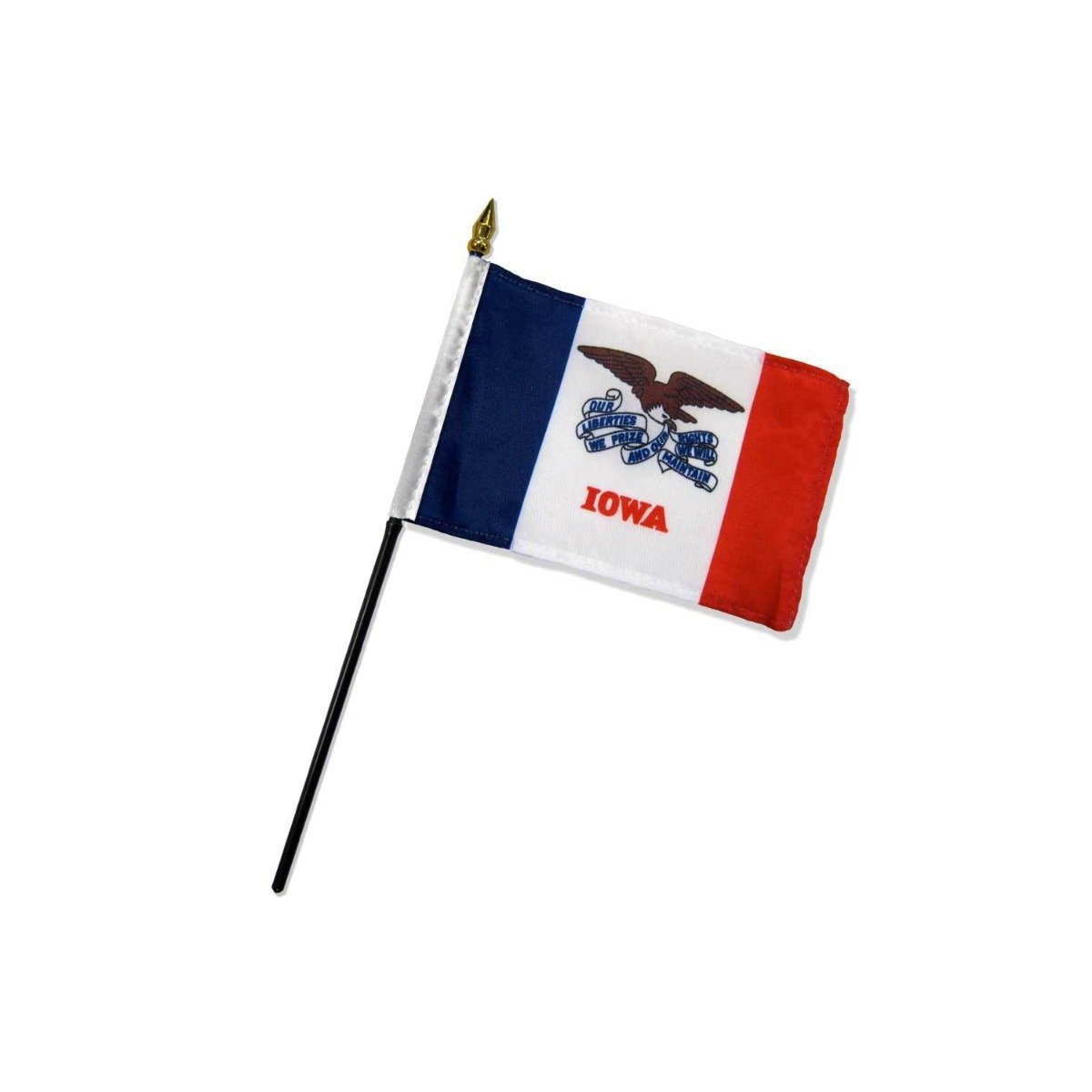 Iowa 4x6in Stick Flag - Flags Importer