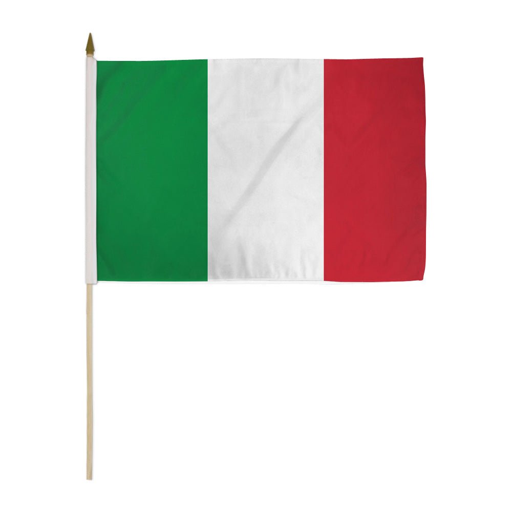 Italy 12x18in Stick Flag - Flags Importer