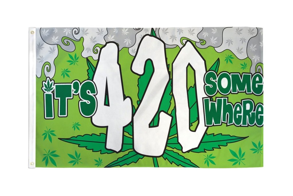 It's 4:20 Somewhere Flag 3x5ft Poly - Flags Importer