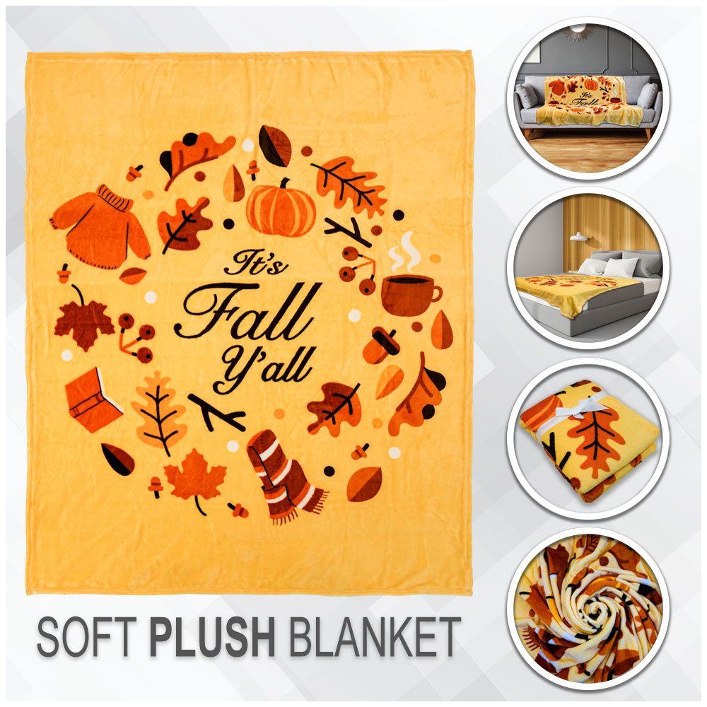 It's Fall Y'all Soft Plush 50x60in Blanket - Flags Importer