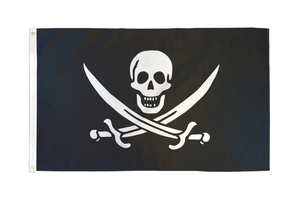 Jack Rackham Pirate Flag 2x3ft Poly - Flags Importer