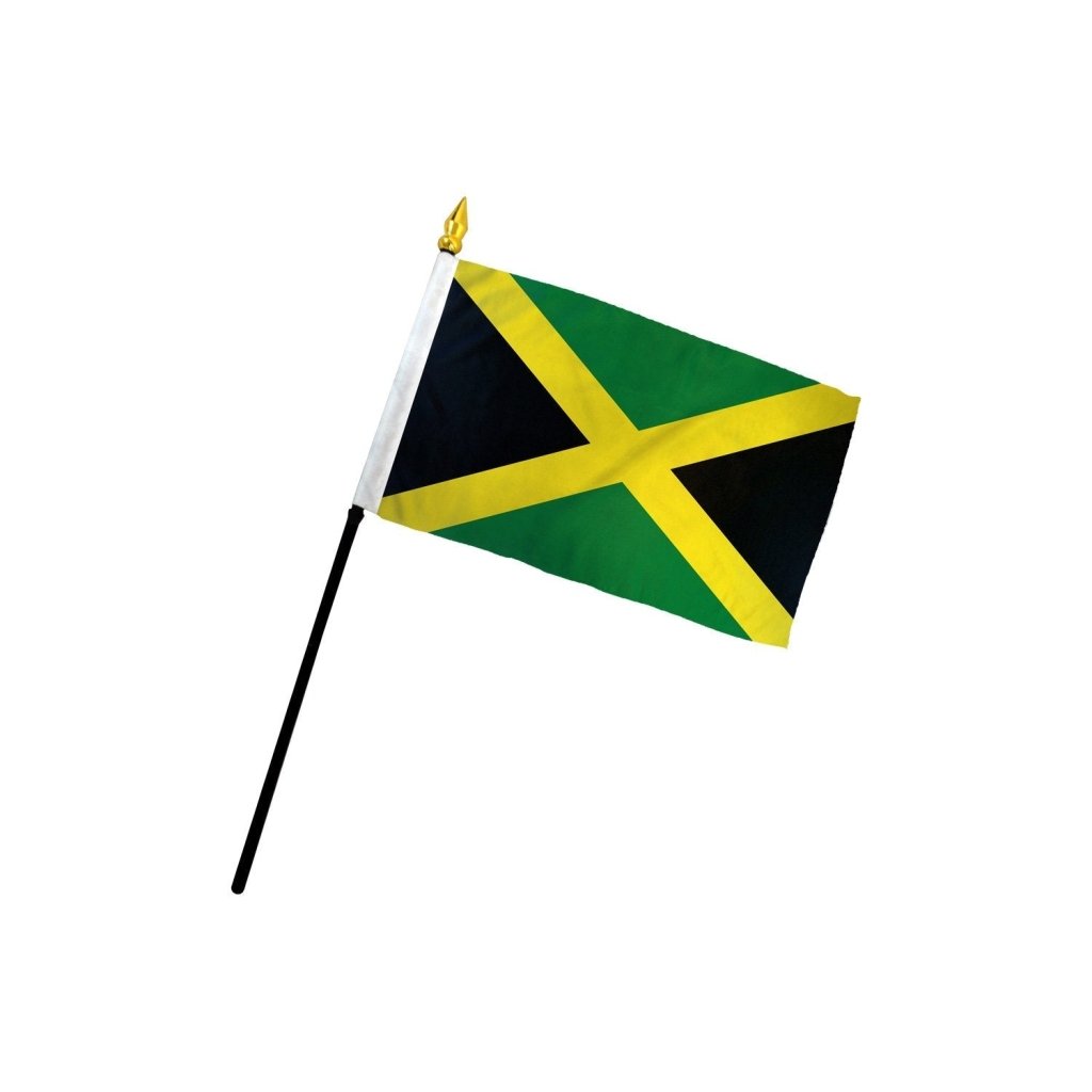 Jamaica 4x6in Stick Flag - Flags Importer